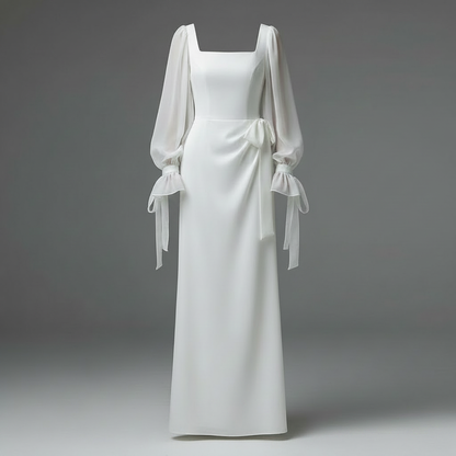 Elegant Long Sleeve Maxi Dress | Formal Wedding Guest Dress