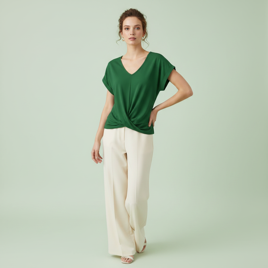 V-Neck Twist Top | Women's Going Out Blouse
