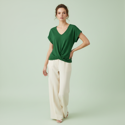V-Neck Twist Top | Women's Going Out Blouse