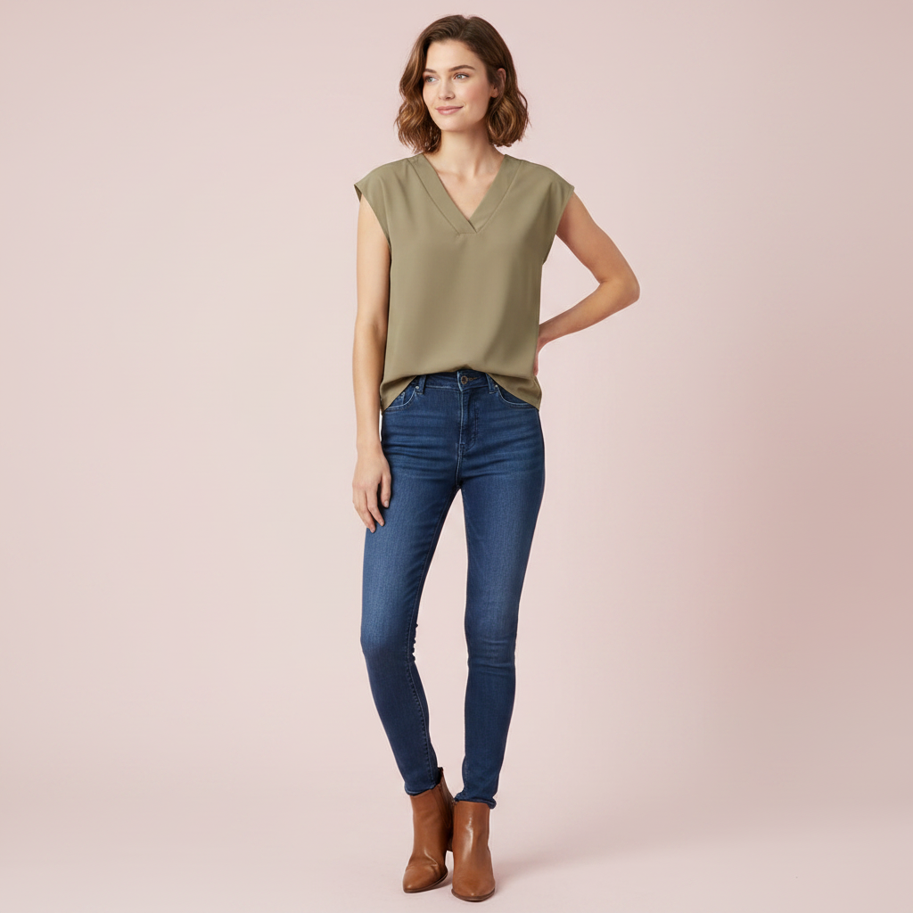 V-Neck Summer Blouse | Women's Blouse for Warm Days