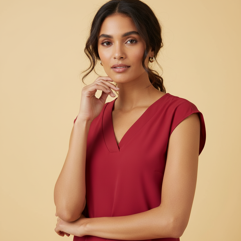 V-Neck Summer Blouse | Women's Blouse for Warm Days