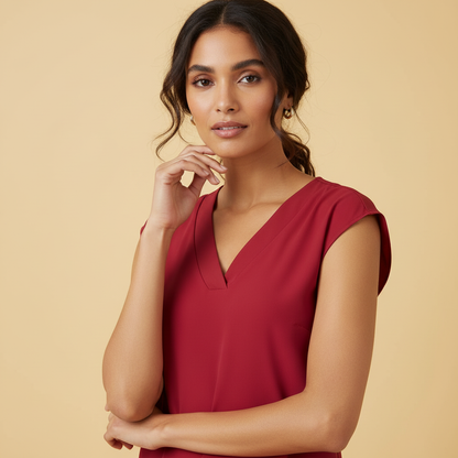 V-Neck Summer Blouse | Women's Blouse for Warm Days