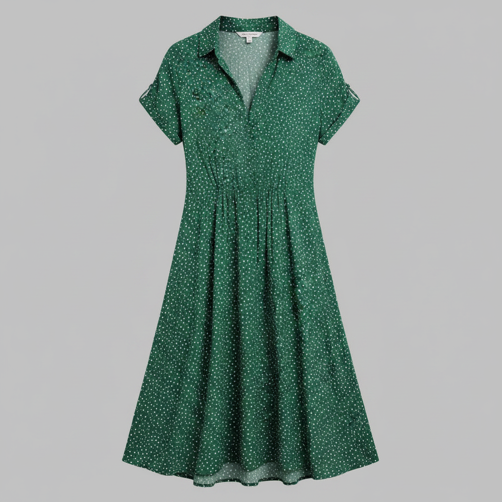 Women's Midi Shirt Dress | Short Sleeve Casual Summer Dresses