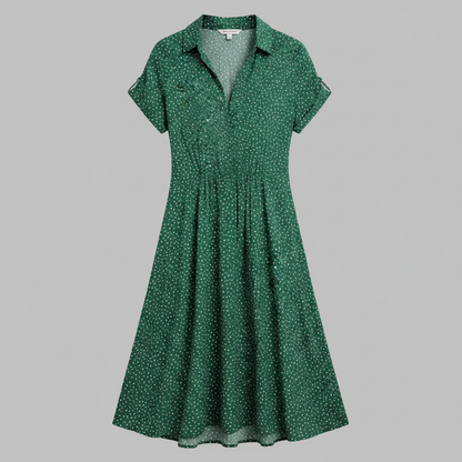 Women's Midi Shirt Dress | Short Sleeve Casual Summer Dresses