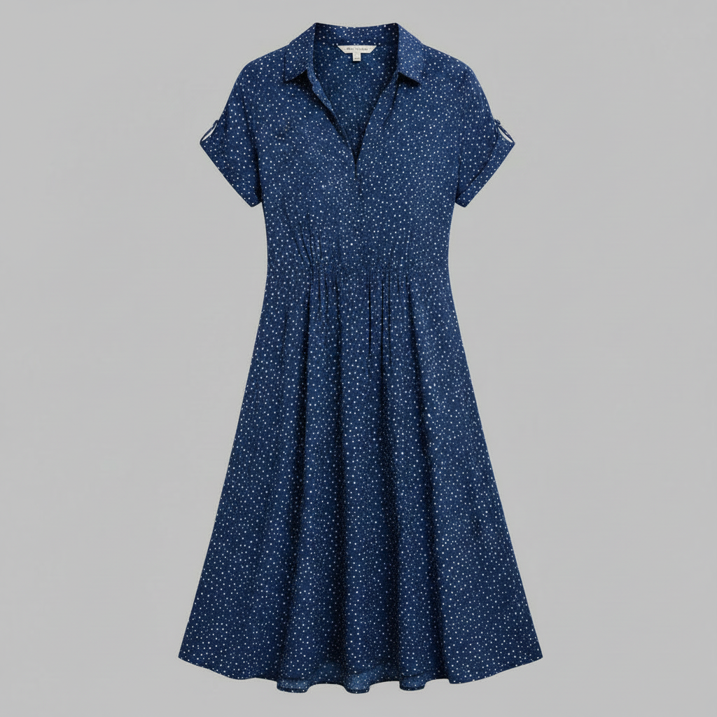 Women's Midi Shirt Dress | Short Sleeve Casual Summer Dresses