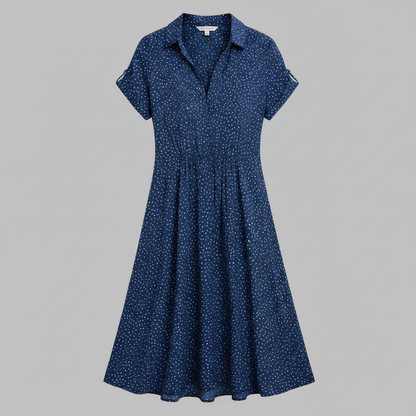 Women's Midi Shirt Dress | Short Sleeve Casual Summer Dresses