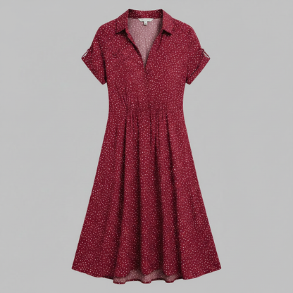 Women's Midi Shirt Dress | Short Sleeve Casual Summer Dresses