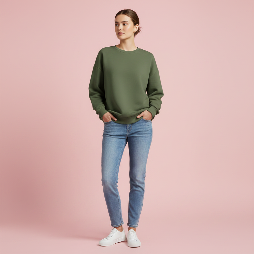 Women's Oversized Sweatshirt | Casual Crew Neck Fashion