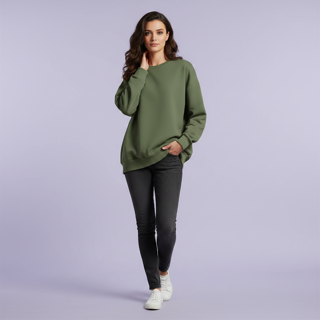 Women's Oversized Sweatshirt | Casual Crew Neck Fashion